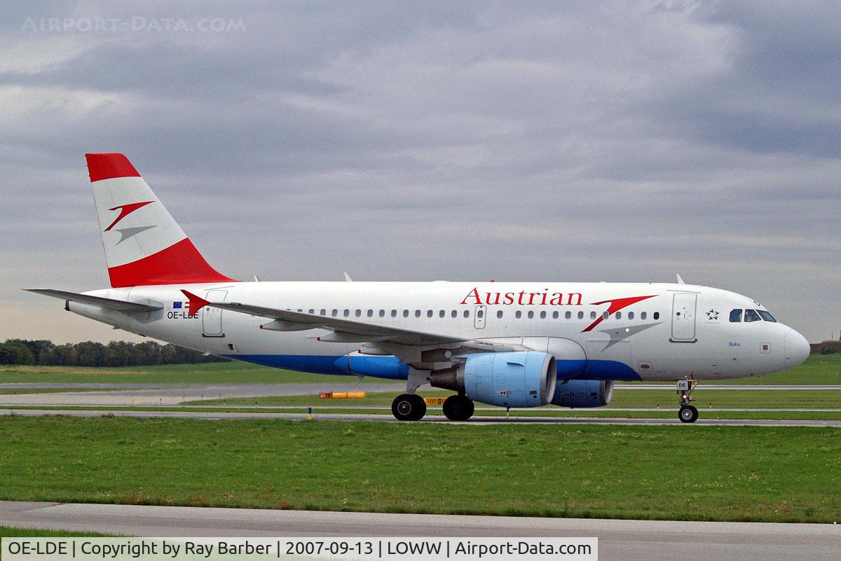 OE-LDE, 2005 Airbus A319-112 C/N 2494, Airbus A319-112 [2494] (Austrian Airlines) Vienna-Schwechat~OE 13/09/2007
