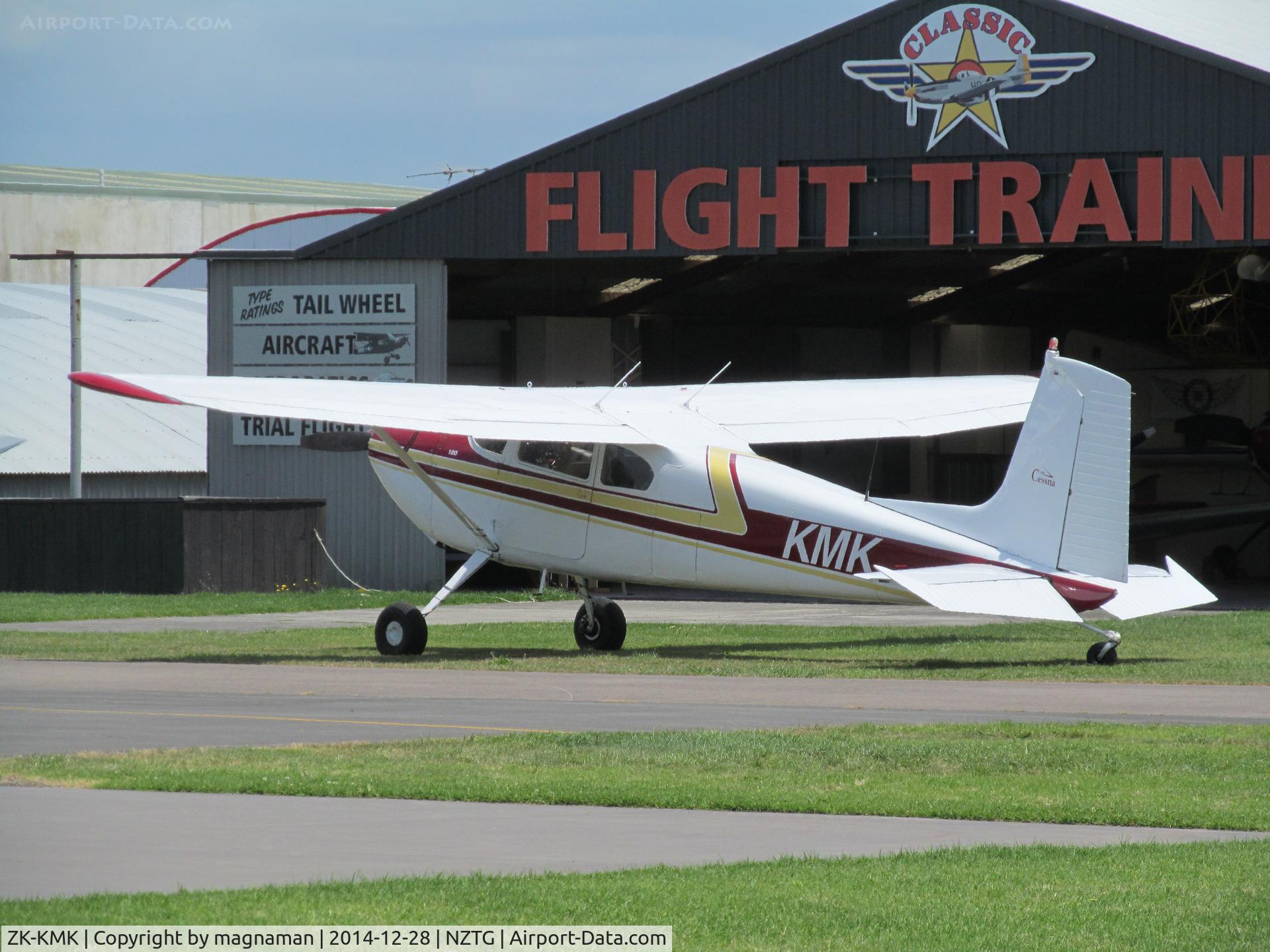 ZK-KMK, Cessna 180 C/N 180-32470, outside at tauranga