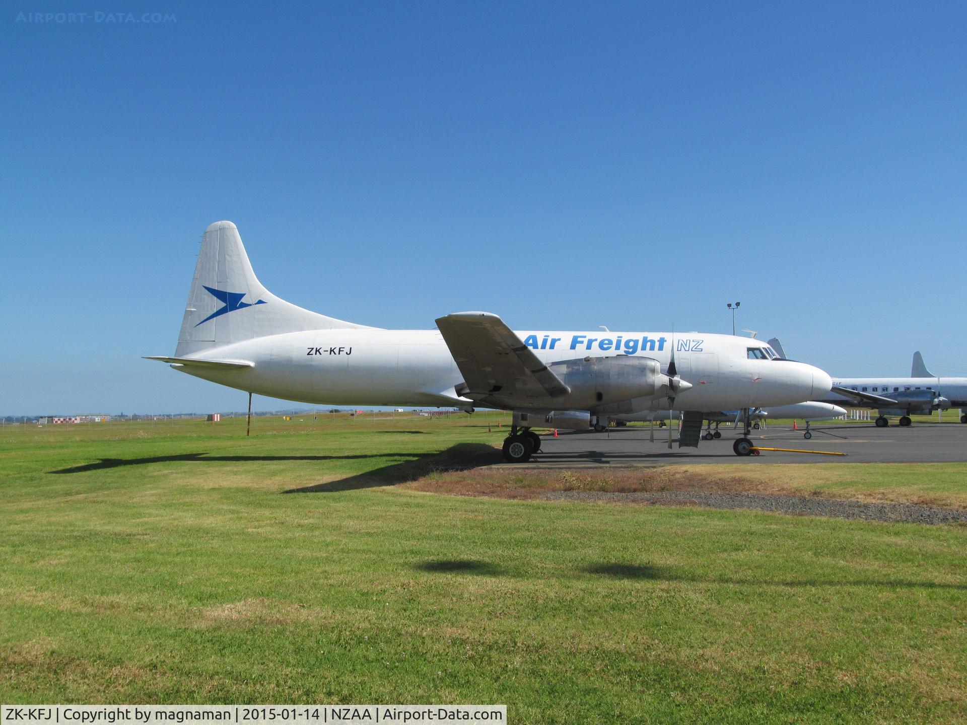 ZK-KFJ, Convair 580/F C/N 114, on convair apron