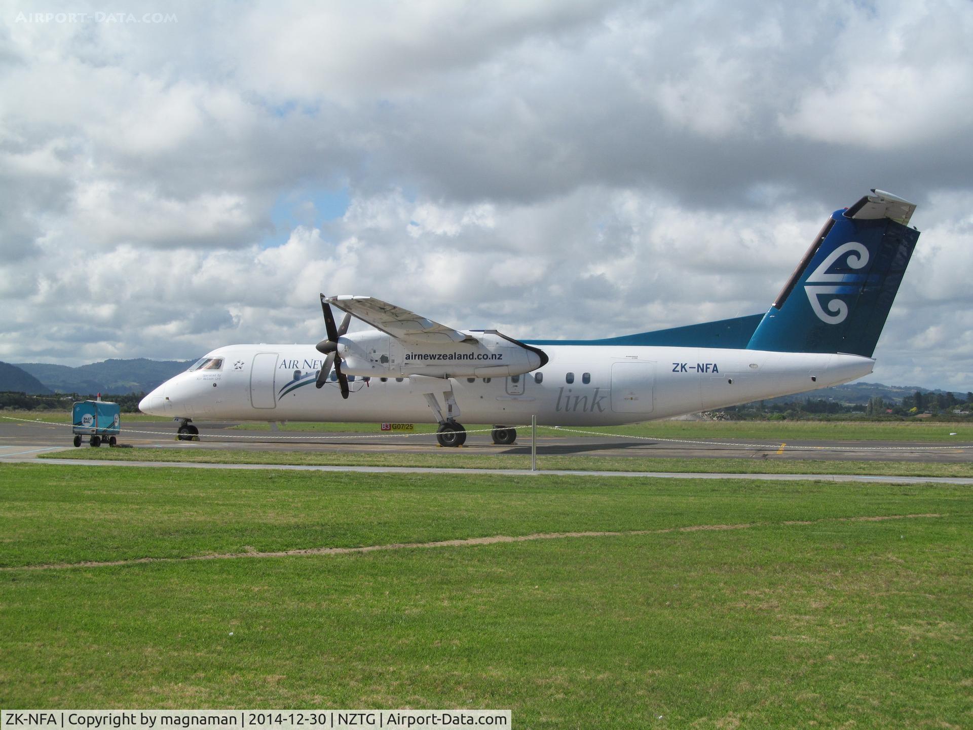 ZK-NFA, 2008 De Havilland Canada DHC-8-311 Dash 8 C/N 659, on apron near control tower