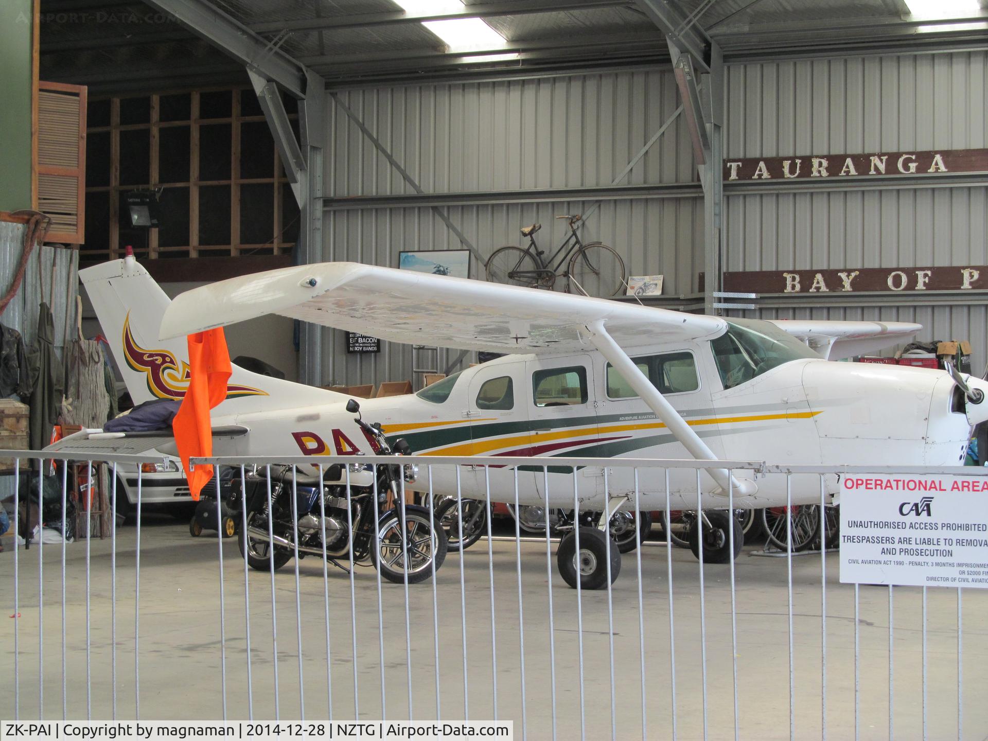 ZK-PAI, Cessna TU206A Turbo Super Skywagon C/N U206-0511, in hangar - did not move for the week I was camping locally