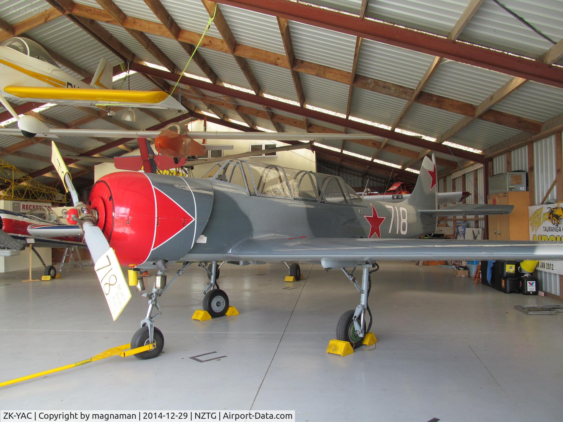 ZK-YAC, Yakovlev Yak-52 C/N 822108, in museum hangar - flying condition