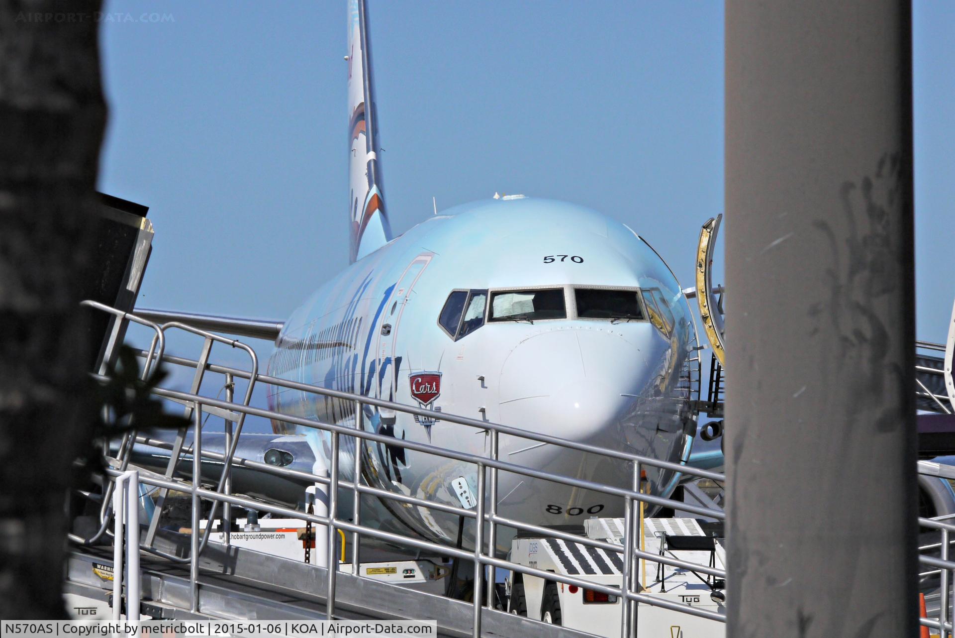 N570AS, 2007 Boeing 737-890 C/N 35185, At KOA