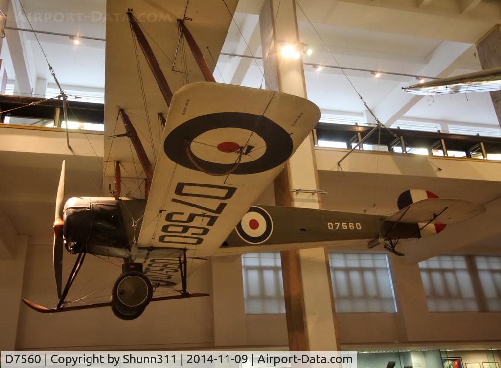 D7560, 1917 Avro 504K C/N Not found D7560, Preserved inside London Science Museum