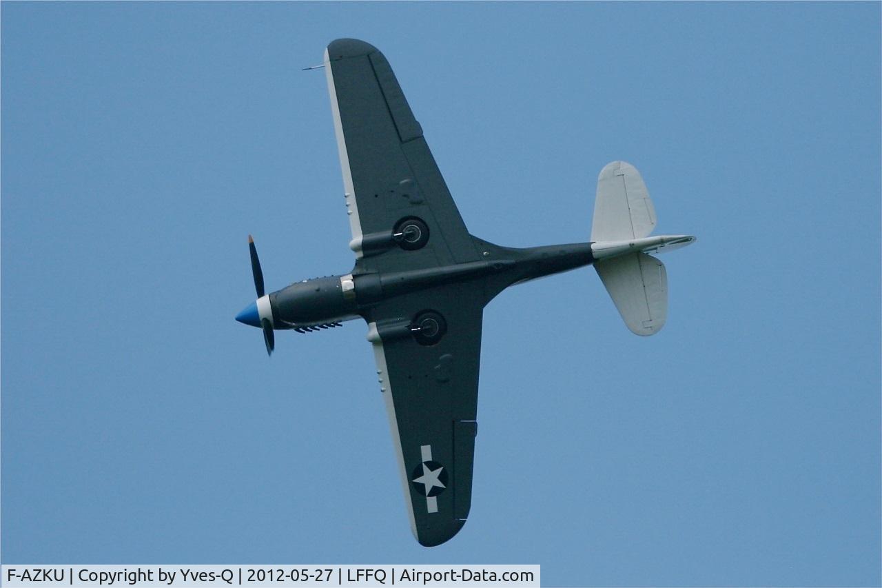 F-AZKU, 1942 Curtiss P-40N Warhawk C/N 29677, Curtiss P-40N Warhawk, La Ferté-Alais Airfield (LFFQ) Air Show 2012