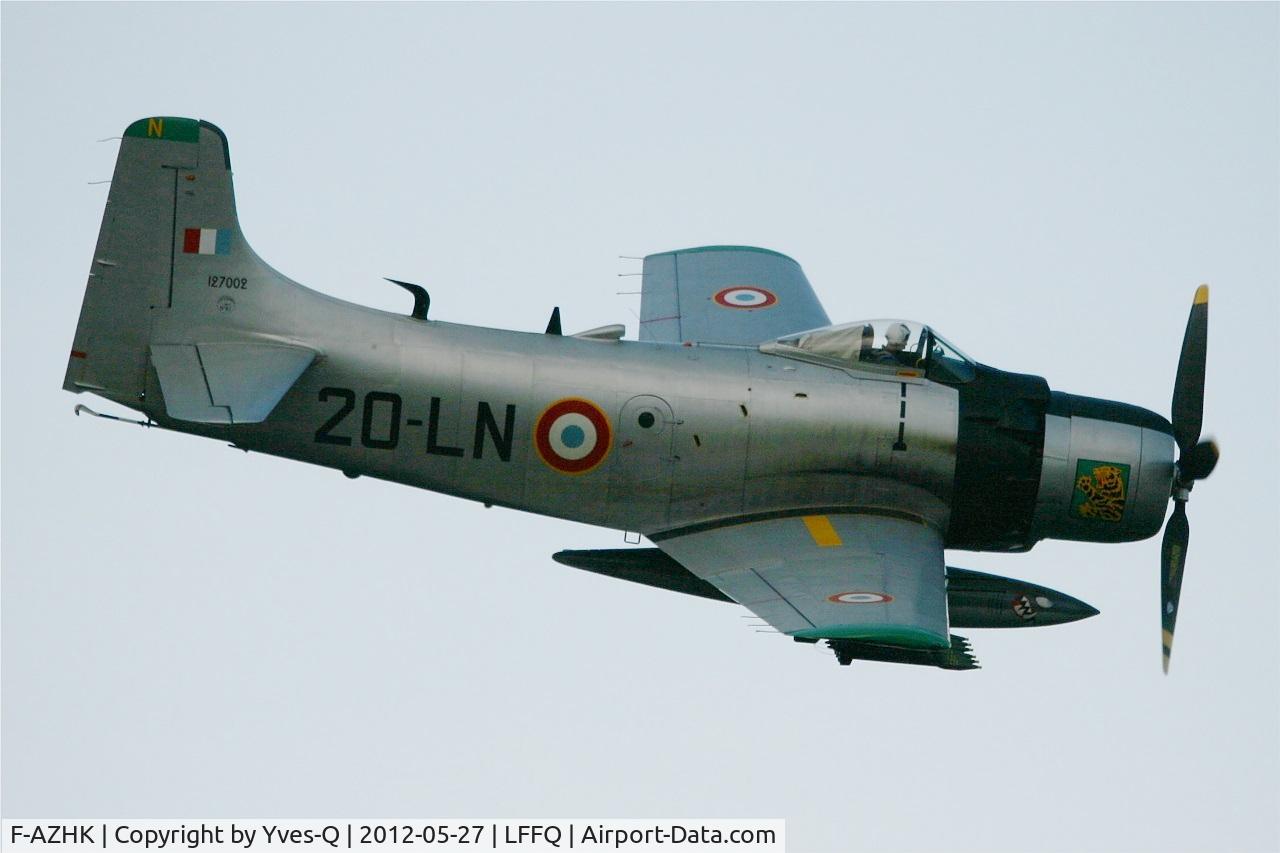 F-AZHK, Douglas AD-4N Skyraider C/N 7802, Douglas AD-4N Skyraider, La Ferté Alais Airfield (LFFQ) Air Show 2012