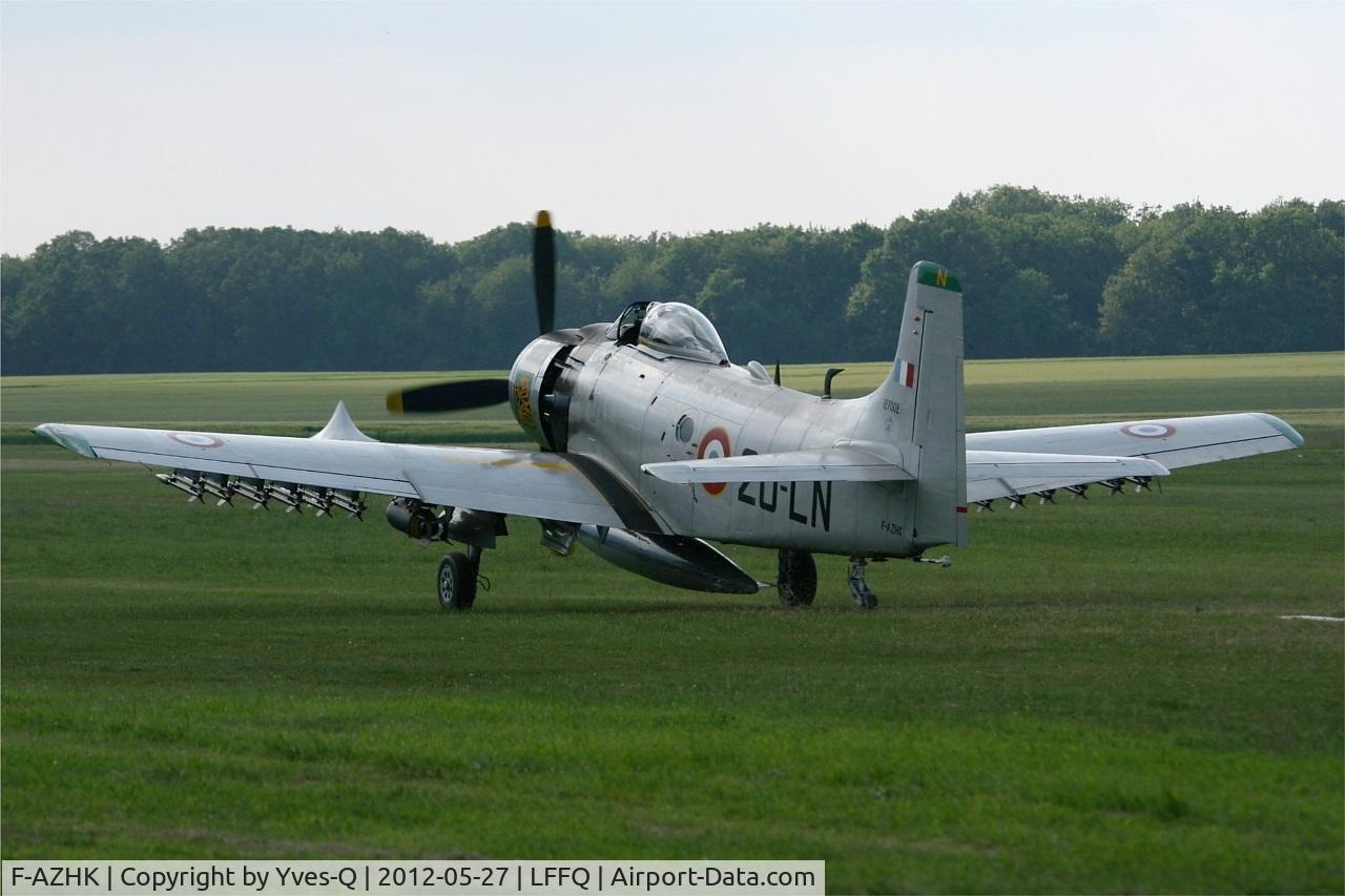 F-AZHK, Douglas AD-4N Skyraider C/N 7802, Douglas AD-4N Skyraider, La Ferté Alais Airfield (LFFQ) Air Show 2012