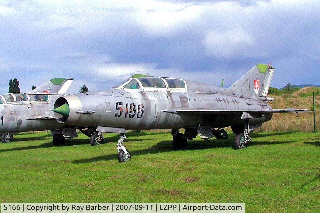 5166, Mikoyan-Gurevich MiG-21UM C/N 516921066, Mikoyan-Gurevich MiG-21UM Fishbed [516921066] (Slovak Air Force) Piestany~OM 11/09/2007