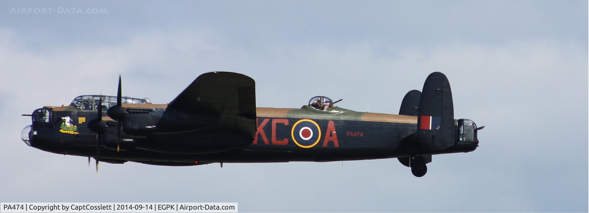 PA474, 1945 Avro 683 Lancaster B1 C/N VACH0052/D2973, Flying at the open day at Prestwick, September 2014