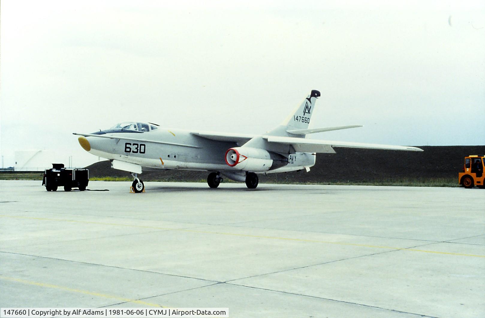 147660, 1960 Douglas KA-3B Skywarrior C/N 12424, Photo shows KA-3B 147660 at the Saskatchewan Air Show at Canadian Forces Base Moose Jaw, Saskatchewan, Canada in June 1981.