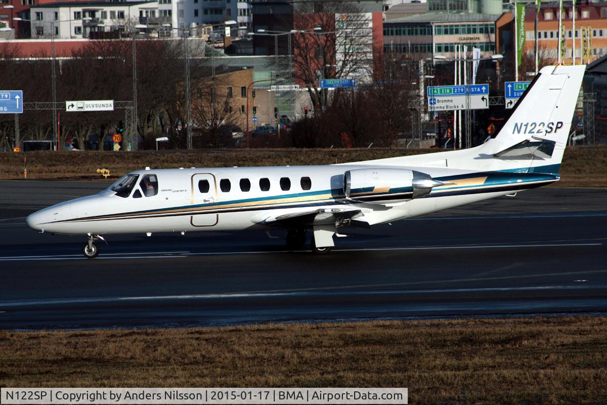 N122SP, 1982 Cessna 551 C/N 551-0393, Lining up runway 30.