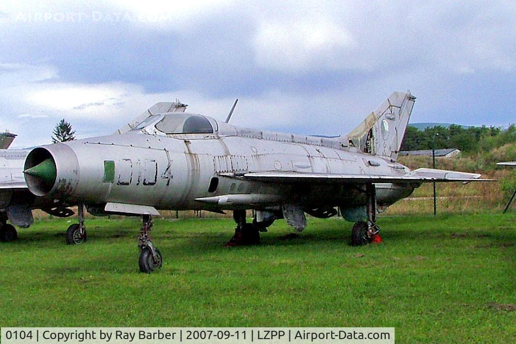 0104, Mikoyan-Gurevich MiG-21F-13 C/N 460104, Mikoyan-Gurevich MiG-21F-13 Fishbed [460104] (Slovak Air Force) Piestany~OM 11/09/2007. Still in Czech Air Force marks.