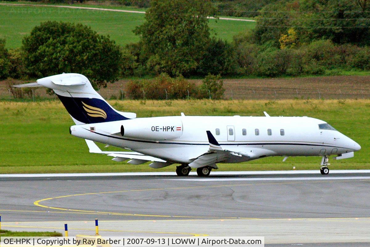 OE-HPK, 2001 Bombardier Challenger 300 (BD-100-1A10) C/N 20004, Bombardier Challenger 300 [20004] Vienna-Schwechat~OE 13/09/2007