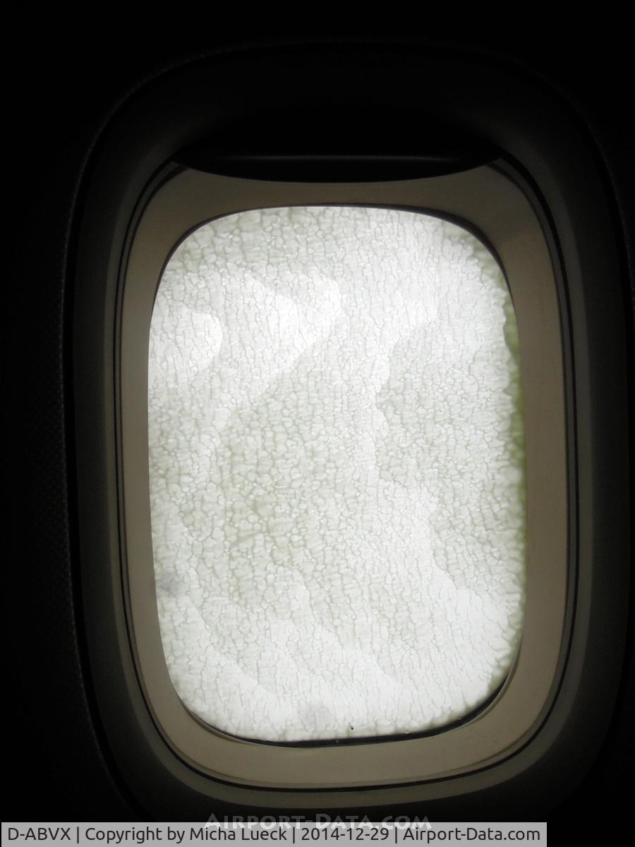 D-ABVX, 1999 Boeing 747-430 C/N 29868, It took quite some time after take-off, until all the deicing fluid was 