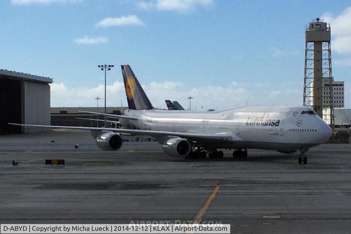 D-ABYD, 2012 Boeing 747-830 C/N 37829, Arriving at LAX