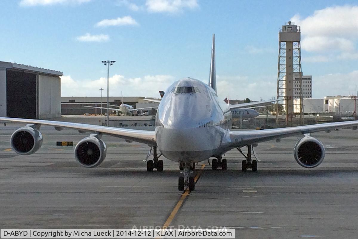 D-ABYD, 2012 Boeing 747-830 C/N 37829, Arriving at LAX