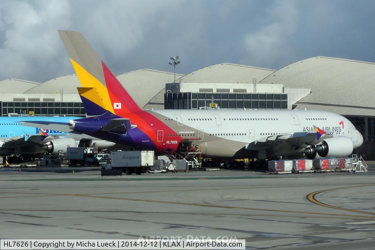 HL7626, 2013 Airbus A380-841 C/N 155, First time I have seen the whalejet in OZ colours