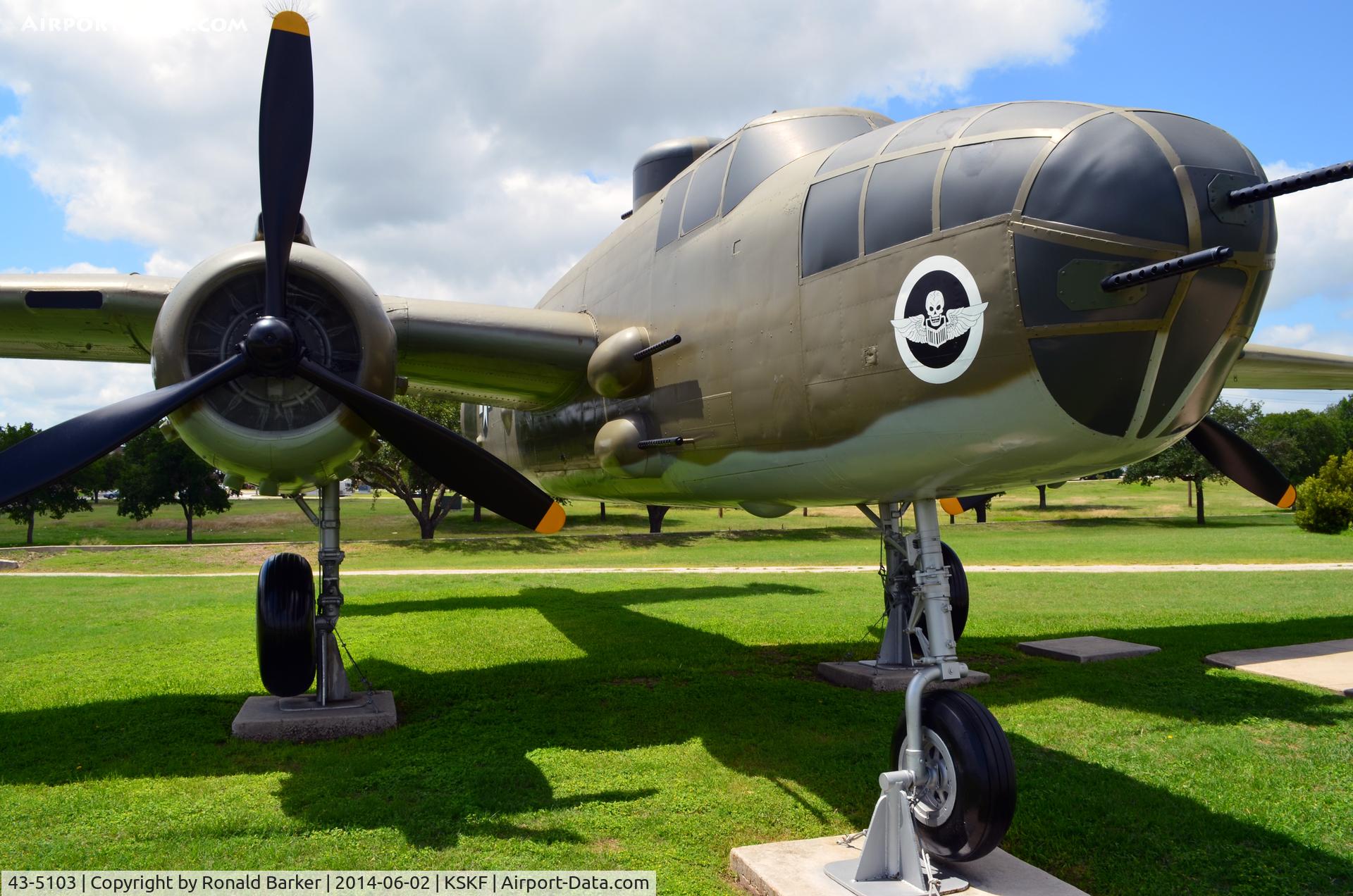 43-5103, 1943 North American B-25H Mitchell C/N 98-22104, LMTC Parade Field