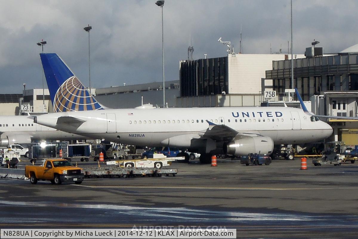 N828UA, 1999 Airbus A319-131 C/N 1031, At LAX
