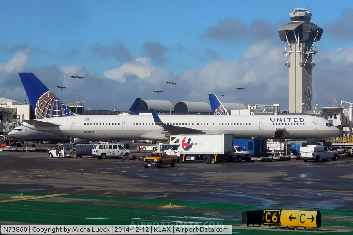 N73860, 2001 Boeing 757-33N C/N 32584, At LAX