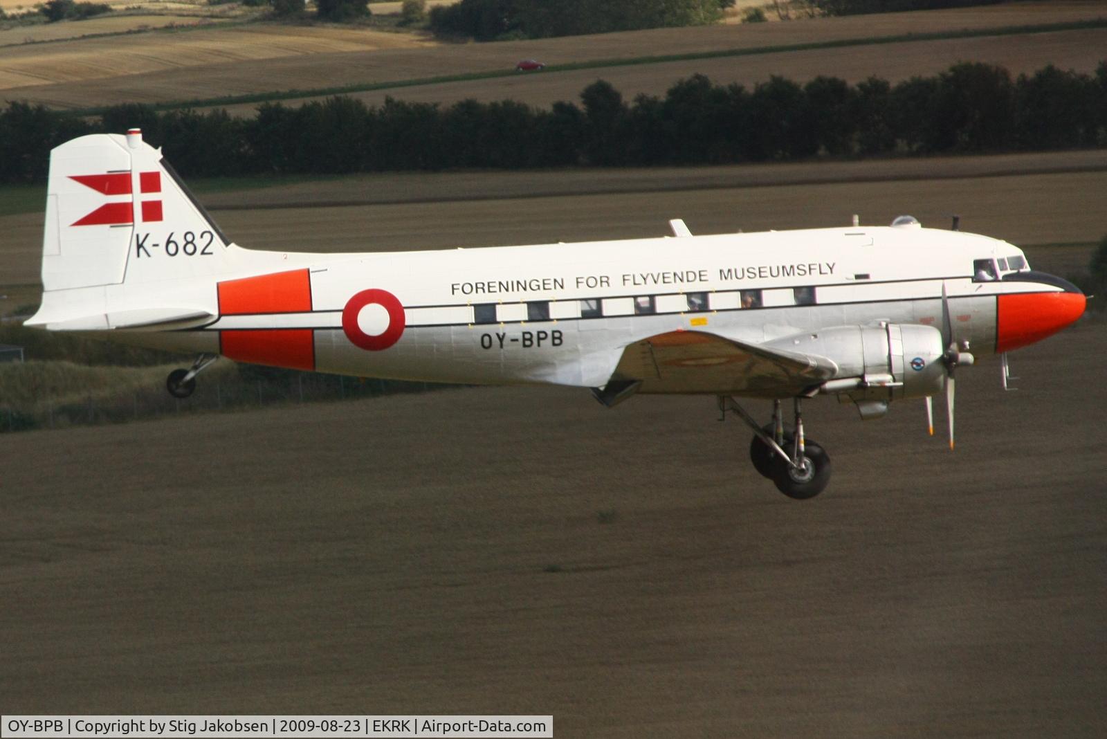 OY-BPB, 1943 Douglas C-47A-85-DL (DC-3A) Skytrain C/N 20019, Air to air photo of OY-BPB close to landing.