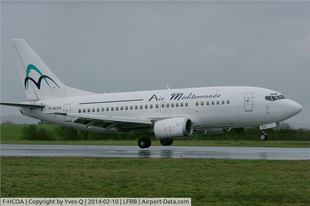 F-HCOA, 1996 Boeing 737-5L9 C/N 28084, Boeing 737-5L9, Landing rwy 25L, Brest-Bretagne airport (LFRB-BES)