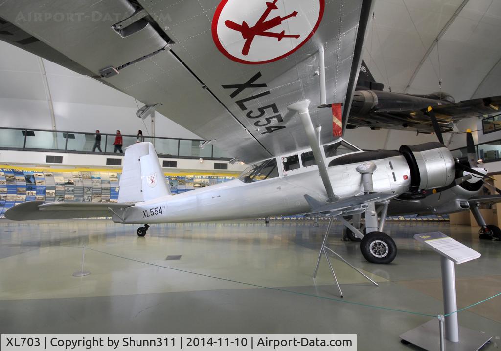 XL703, Scottish Aviation Pioneer CC.1 C/N 143, Preserved inside London - RAF Hendon Museum