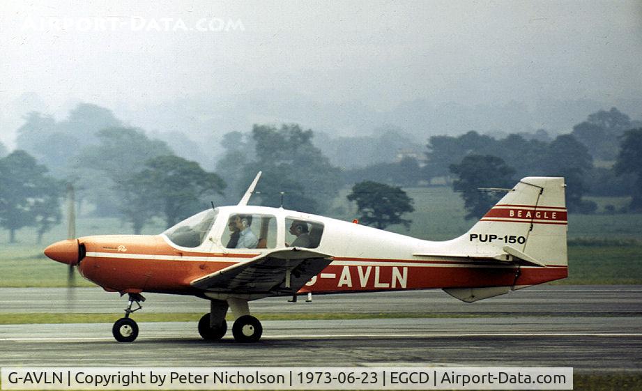 G-AVLN, 1967 Beagle B-121 Pup Series 2 (Pup 150) (Non standard) C/N B121-004, Beagle Pup 150 preparing for action at the 1973 Royal Air Force Association Airshow at Woodford.