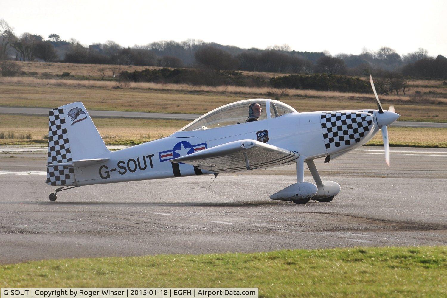 G-SOUT, 2006 Vans RV-8 C/N PFA 303-13295, Visiting RV-8 (Raven 5 of Team Raven). Previously registered G-CDPJ.