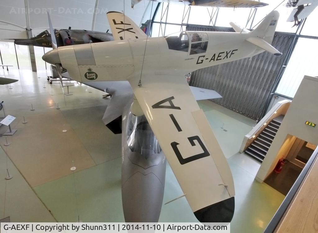 G-AEXF, Percival E-2H Mew Gull (replica) C/N Not found G-AEXF, Preserved inside London - RAF Hendon Museum