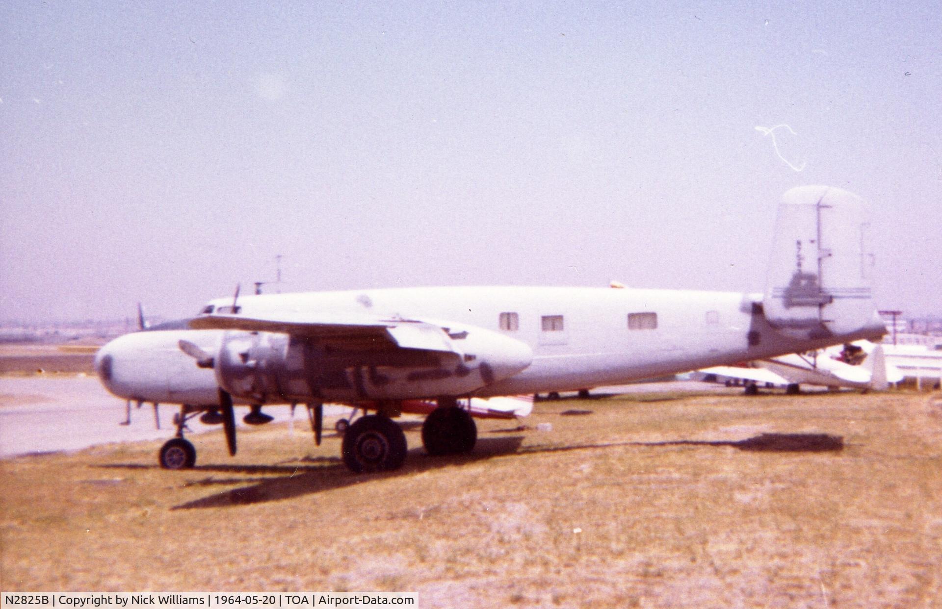 N2825B, 1940 North American RB-25 Mitchell C/N 62-2837, N75831 photographed at Torrance Municipal Airport, California, in May 1964.