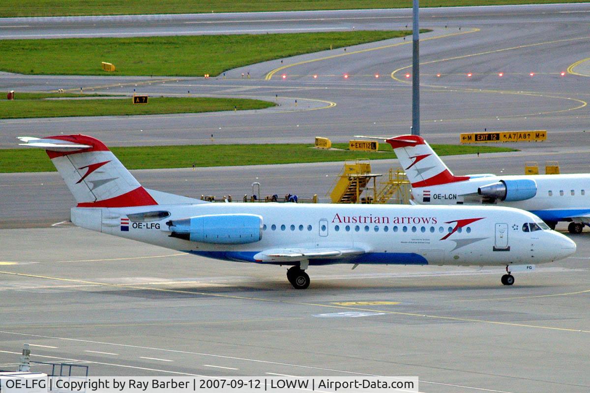 OE-LFG, 1995 Fokker 70 (F-28-0070) C/N 11549, Fokker F-70 [11549] (Austrian Arrows) Vienna-Schwechat~OE 12/09/2007