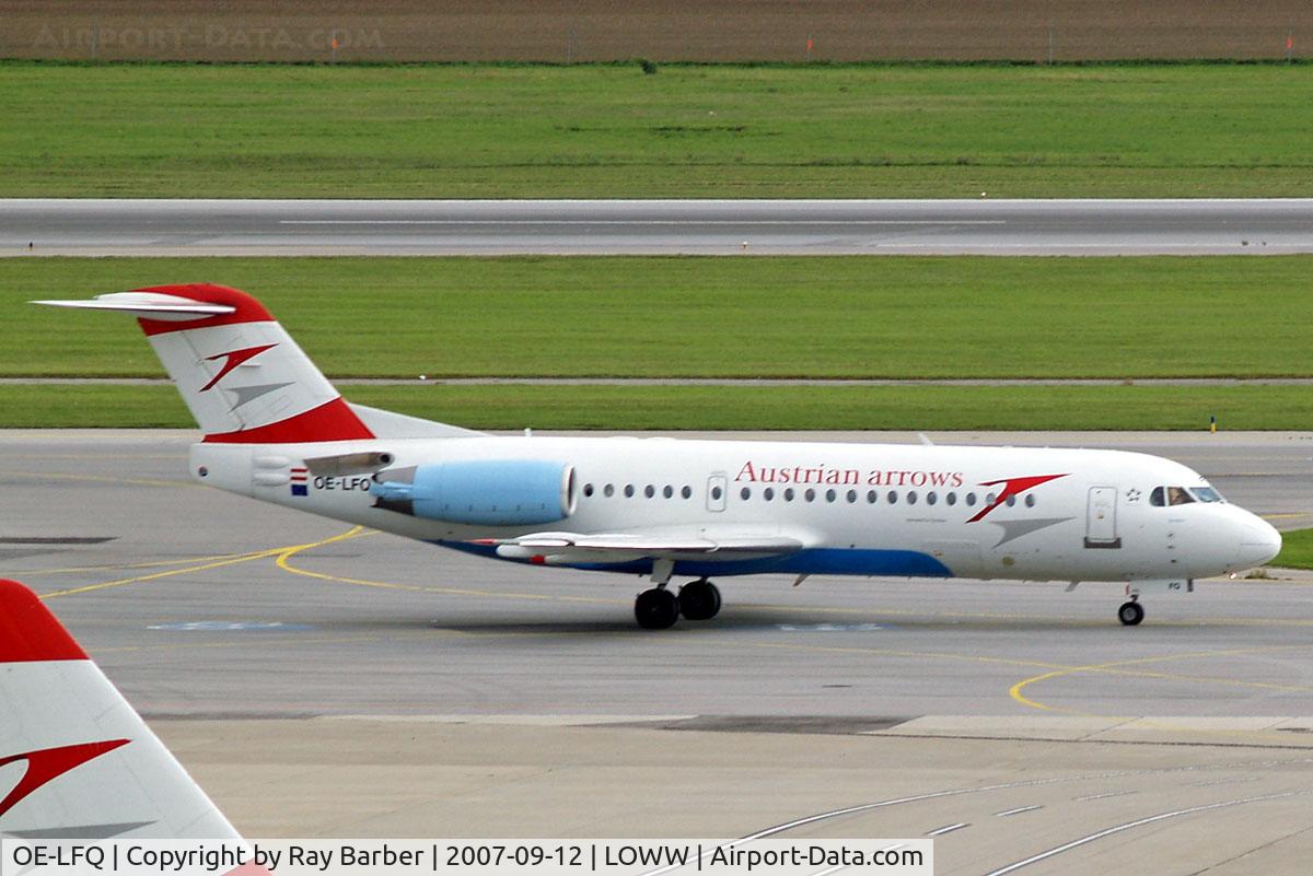 OE-LFQ, 1996 Fokker 70 (F-28-0070) C/N 11568, Fokker F-70 [11568] (Austrian Arrows) Vienna-Schwechat~OE 12/09/2007