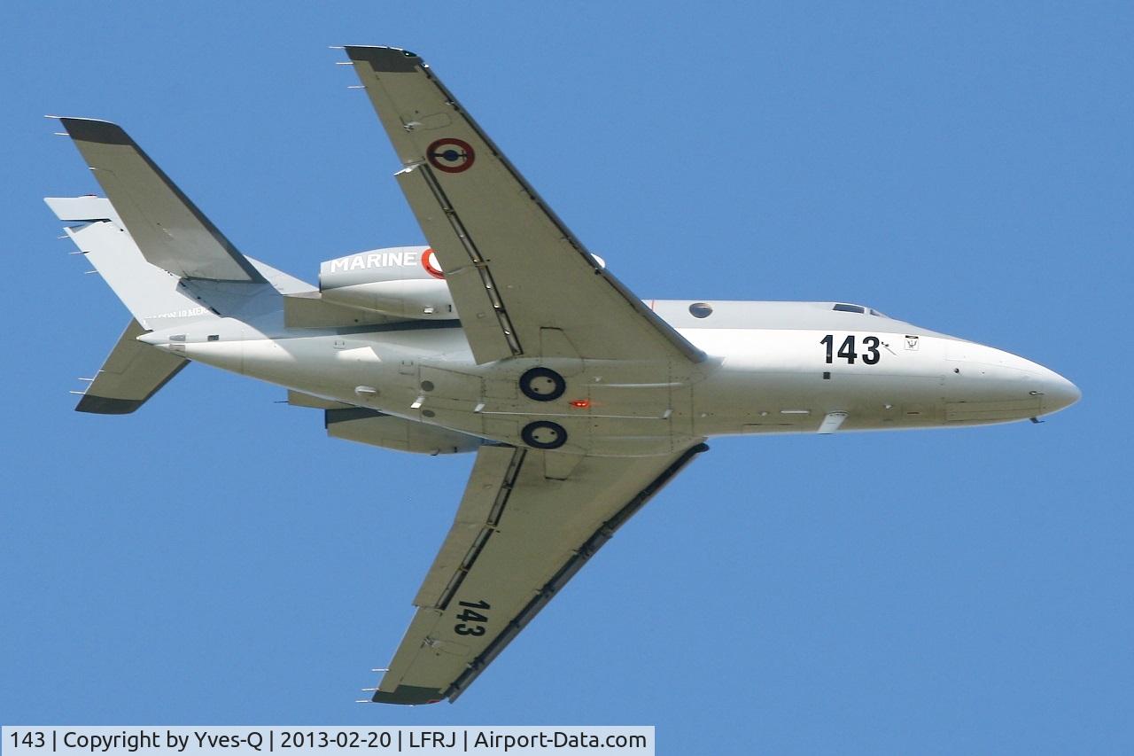 143, 1979 Dassault Falcon 10MER C/N 143, French Naval Aviation Dassault Falcon 10MER, Training flight, Landivisiau Naval Air Base (LFRJ)