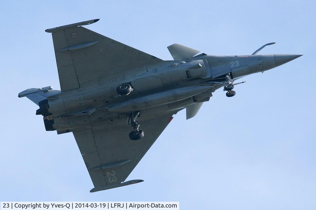 23, Dassault Rafale M C/N 23, Dassault Rafale M, Short approach rwy 08, Landivisiau Naval Air Base (LFRJ)