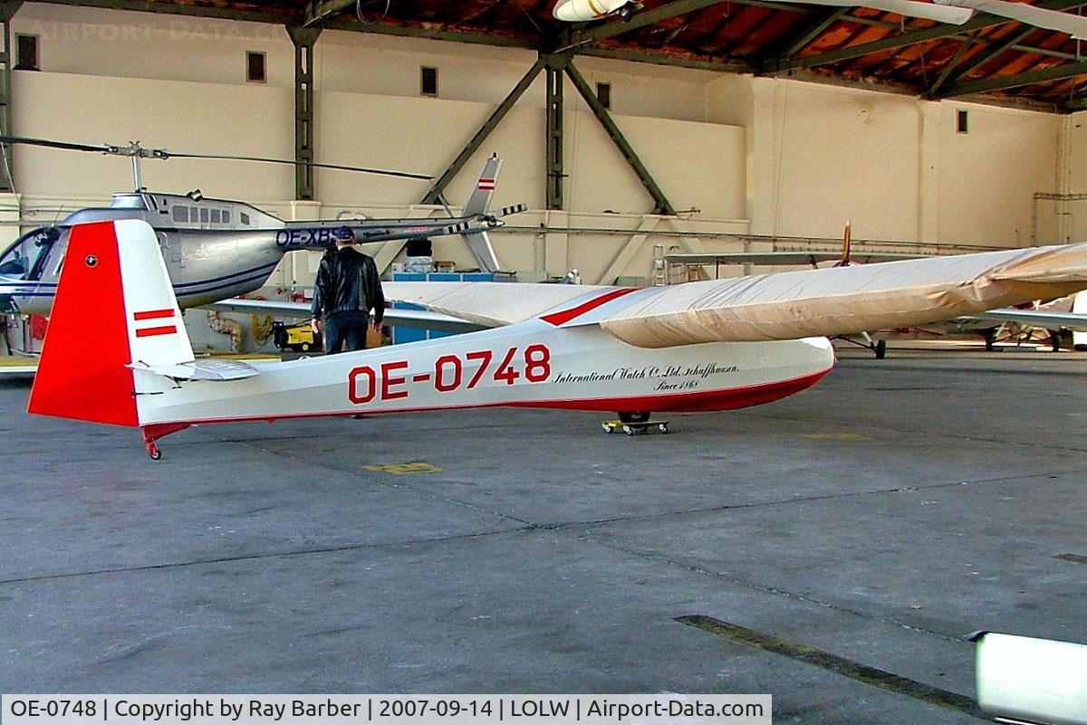 OE-0748, 1965 Schleicher K-8B C/N 8546, Schleicher K.8B [8546] Wels~OE 14/09/2007