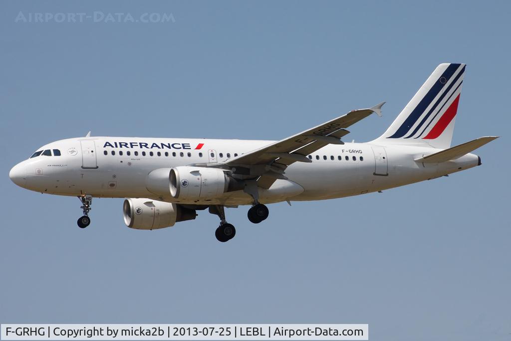 F-GRHG, 1999 Airbus A319-111 C/N 1036, Landing