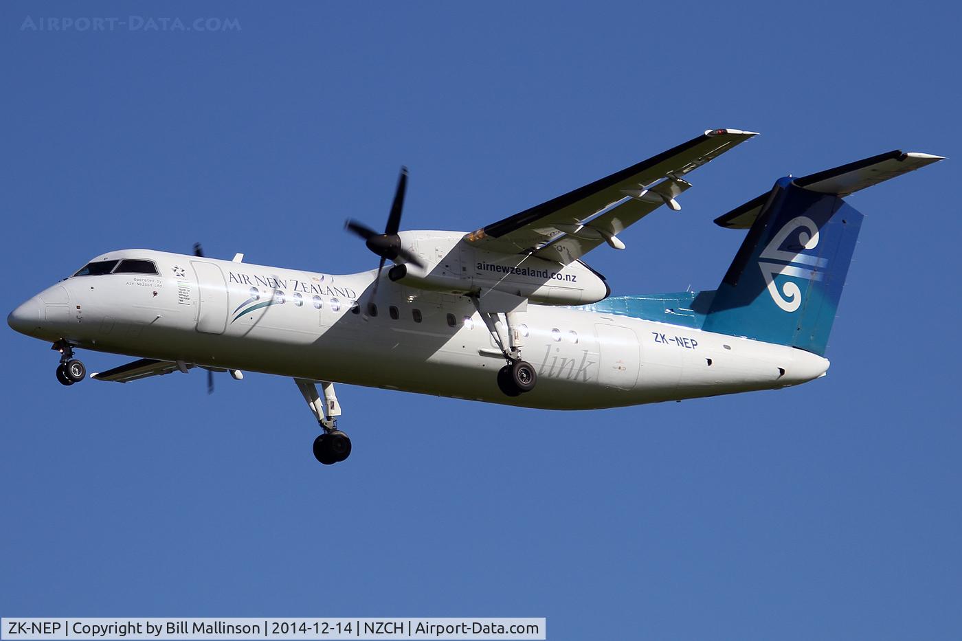 ZK-NEP, 2006 De Havilland Canada DHC-8-311Q Dash 8 C/N 634, finals to 02