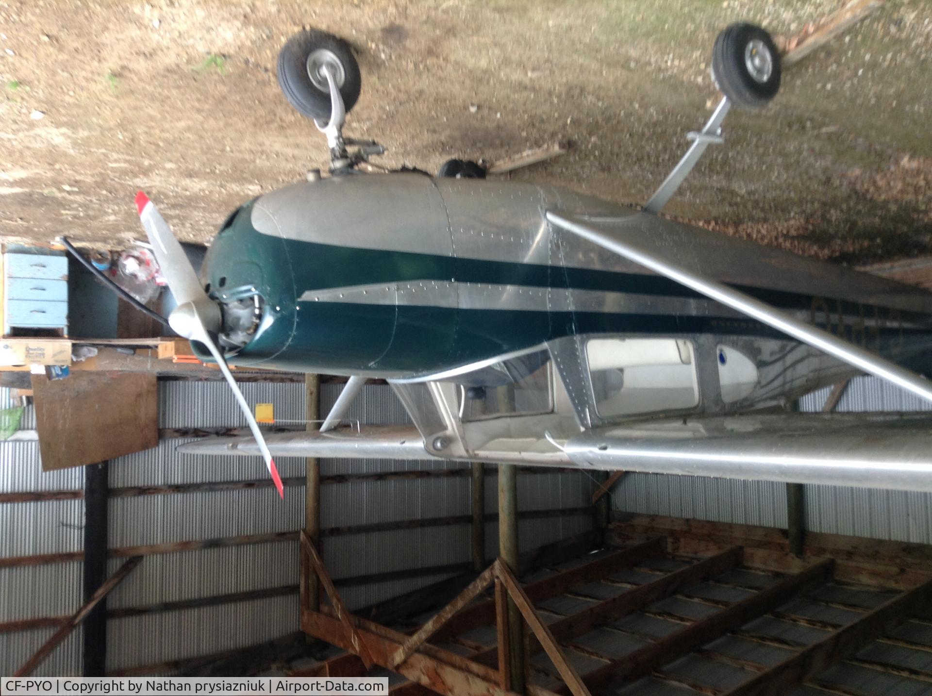 CF-PYO, 1959 Cessna 150 C/N 17220, Nataral aluminum and green
