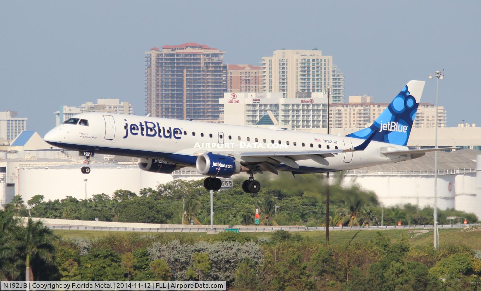 N192JB, 2005 Embraer 190AR (ERJ-190-100IGW) C/N 19000014, Jet Blue E190