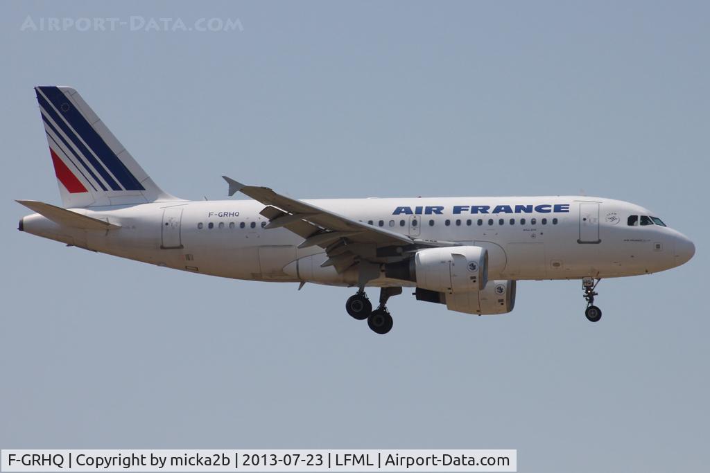 F-GRHQ, 2000 Airbus A319-111 C/N 1404, Landing. Scrapped in July 2023.