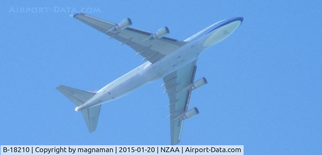 B-18210, 2004 Boeing 747-409 C/N 33734, over head mellons bay