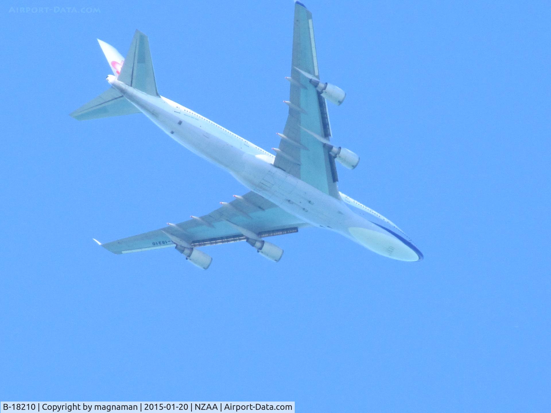 B-18210, 2004 Boeing 747-409 C/N 33734, over back garden