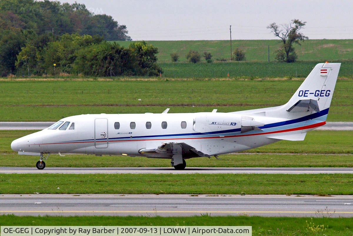 OE-GEG, 2004 Cessna 560XLS Citation Excel C/N 560-5529, Cessna Citation Excel S [560-5529] (Jet Alliance) Vienna-Schwechat~OE 13/09/2007