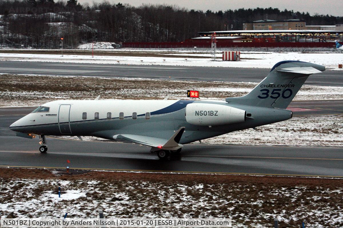 N501BZ, 2014 Bombardier Challenger 350 (BD-100-1A10) C/N 20501, Taxiing for departure.