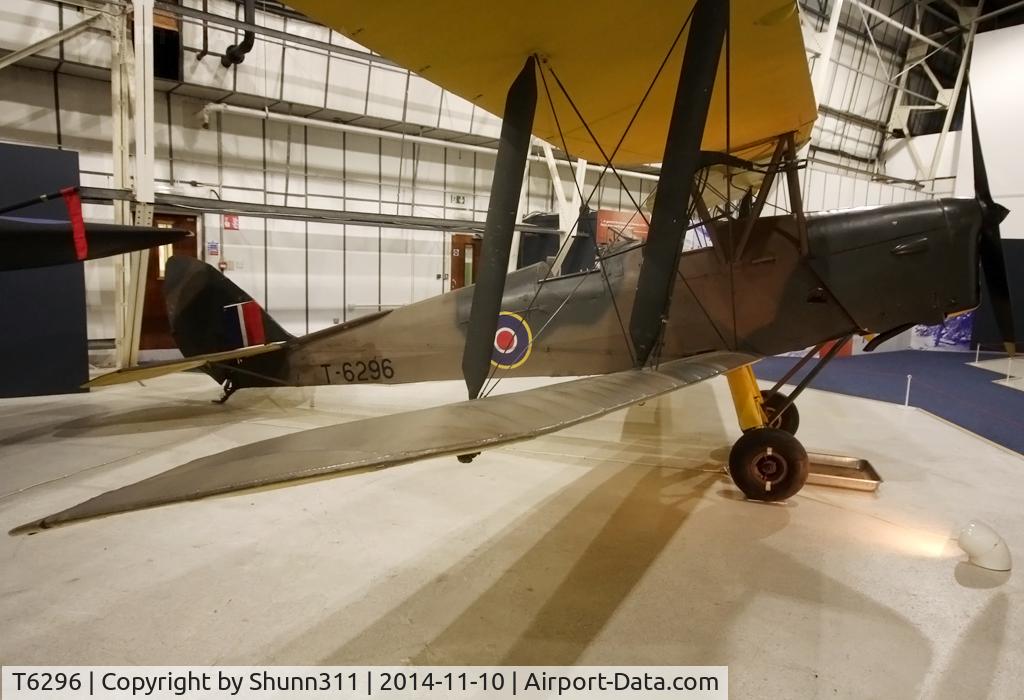 T6296, De Havilland DH-82A Tiger Moth II C/N 84711, Preserved inside London - RAF Hendon Museum