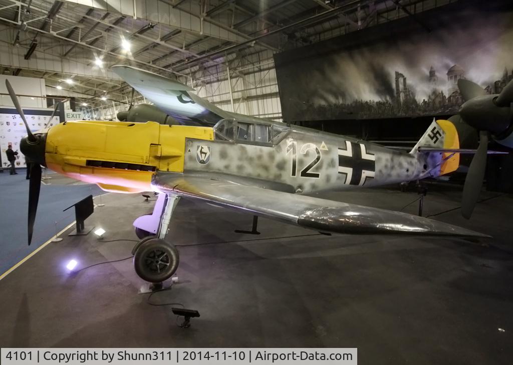 4101, 1940 Messerschmitt Bf-109E-3/B C/N 4101, Preserved inside London - RAF Hendon Museum