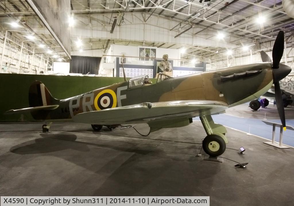 X4590, Supermarine 300 Spitfire Mk1A C/N 6S/81254, Preserved inside London - RAF Hendon Museum