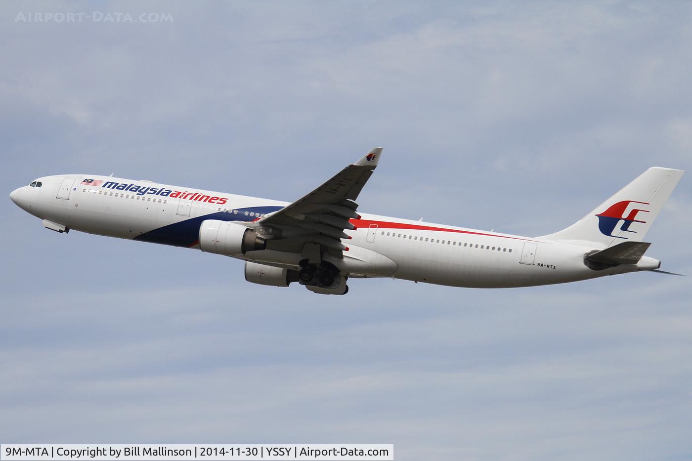 9M-MTA, 2011 Airbus A330-323 C/N 1209, away from 34L