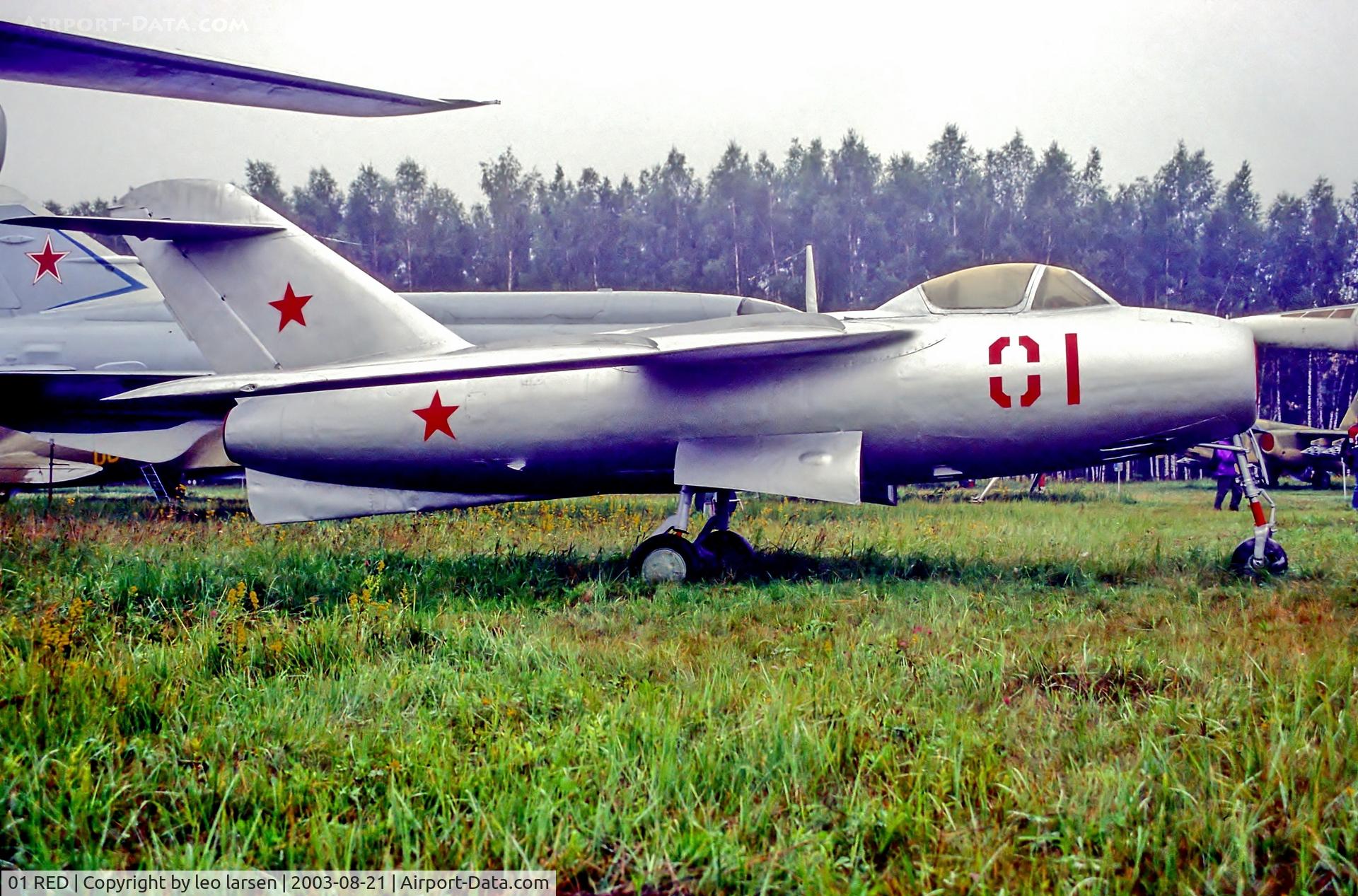 01 RED, 1948 Lavochkin La-15 C/N nil, Monino Museum Moscow 21.8.03